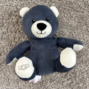 UGG Plush Bear Stuffed Animal Dark Gray Soft Plush Toy UGG Logo‎